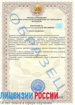 Образец сертификата соответствия (приложение) Красноярск Сертификат ISO 27001