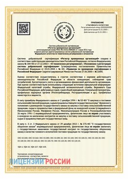 Приложение к сертификату для ИП Красноярск Сертификат СТО 03.080.02033720.1-2020